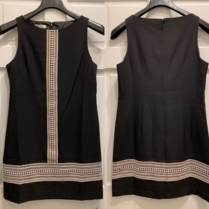 Black dress with ivory embroidery